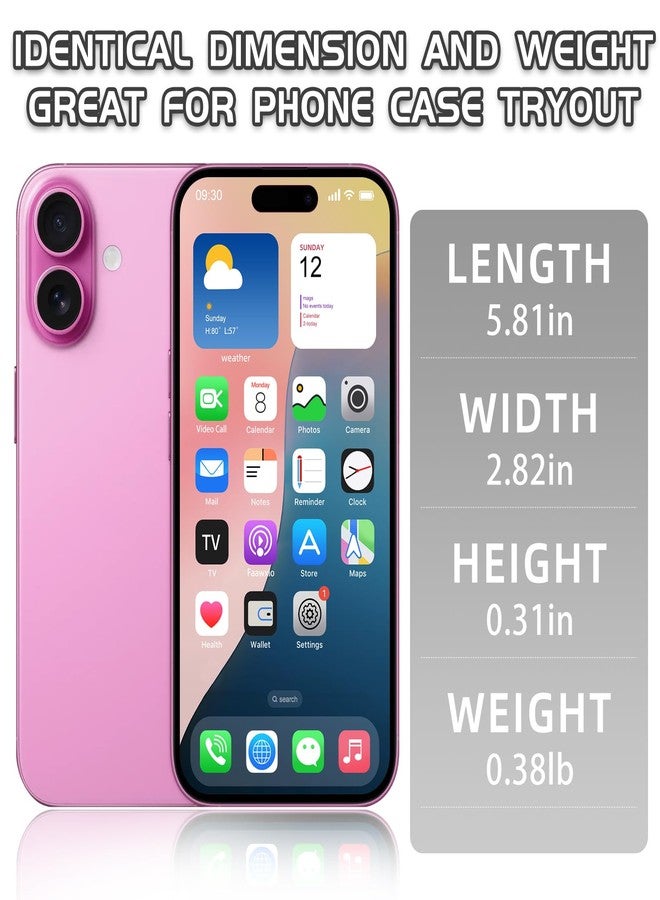 Faawxlo Dummy Fake Phone Model, Looks Like The RealPhone Compatible withPhone 16 Pro Max, for Cellphone Store Display or Send a ToyPhone for Kids (16,Pink,The Screen is Printed with Patterns) - Image 2